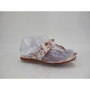 Joie A La Plage Sandals 37 7 Nice Thong Flip Flops Floral Multi Leather Open Toe